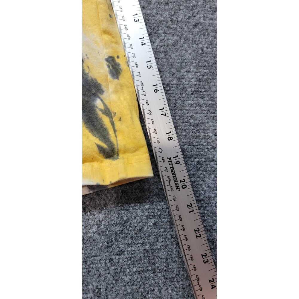 Hypland X Naruto Shippuden Skater Shorts Size Large Yellow Tie Dye Inseam 9" Y2K - Picture 12 of 14